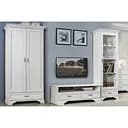 Модульна стінка для вітальні ВМК (БРВ) Кентукі N77794 Білий альпійський (BRW-1889)