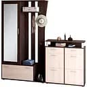 Прихожая Эверест Авео-2 с тумбой для обуви ТО-3 венге темный/дуб молочный (EVR-2519)