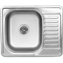 Кухонная мойка Platinum 5848 из нержавеющей стали 0.6 мм прямоугольная 58x48 см сатин (SP000000360)