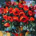 Набір для розпису по номерах Макова ніжність, 40x40 см, КНО3231