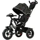 Триколісний велосипед Best Trike 3390-31-025 з надувними колесами фарою USB та пультом чорний
