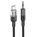 Аудіоадаптер Hoco UPA27 USB Type-C 3.5 мм перехідник для навушників чорний
