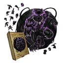 Деревянный фигурный пазл Черная Пантера, А5, Картонная коробка 35 элементов