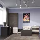 Спальня детская Еверест Бриз Комплект 13 (модульная - 5 элементов) венге/дуб молочный (EVR-2574)