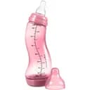 Антиколікова пляшечка для годування Difrax Sb Natural Trend Raspberry з силіконовою соскою 250 мл (706T Raspberry)