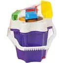 Ведро Bamsic Цветочек №4 012/12V яркий набор для игр с песком и водой с машинкой и аксессуарами