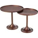 Кавовий столик J-line металічний бронзовий (45957)