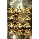 Набір-прикраса на ялинку Bambi Дзвіночок з бантиком метал 12 шт. (ААА23093)