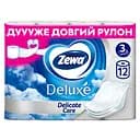 Туалетная бумага Zewa Deluxe белая трехслойная 12 рулонов