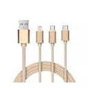 Кабель Hoco X2, 1-pull-3 тройной iPhone/Micro-USB/Type-C