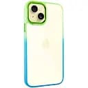 Чохол Epik TPU+PC Fresh sip series для Apple iPhone 14, 6.1 Бірюзовий/Лимонний