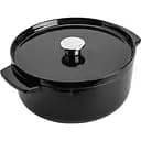 Кастрюля KitchenAid Cast Iron чугунная с крышкой 26 см 5.2 л черная (CC006061-001)