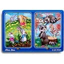 Деревянный пазл-вкладыш Зайчики и енотики Ubumblebees (ПСД182) PSD182 в рамке