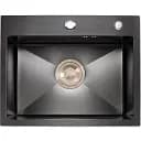 Кухонна мийка Platinum Handmade PVD з нержавіючої сталі 3 мм прямокутна 50x45x22 см чорна (000033606)