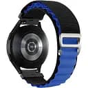 Ремешок для Samsung Galaxy Watch 4 Classic 46mm - черно-синий ширина крепления 20мм нейлоновый Watchbands NormalCloth Wave (W45-7WB92236127)