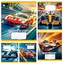 Тетради ученические 12 листов клетка Твердая Sports car, 25 шт. в упаковке