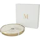 Свеча J-line ароматическая в металлической золотой шкатулке аромат амбра ваниль кедр диаметр 36 см Бельгия (16137)