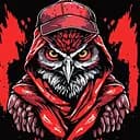 Набір для розпису по номерах Детективна сова у графіті стилі, Strateg, на чорному фоні, 40x40 см, AV4040-51