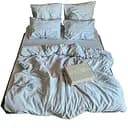 Комплект постельного белья Lelit Полуторный 150х215 см страйп сатин SS-3005/2 серый (2000000004709)