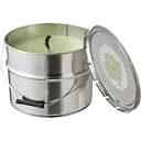 Свеча большая в железном ведре уличная J-line мятного цвета с цитрусовым ароматом время горения 135 часов Бельгия (21758)