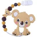 Прорезыватель для зубов Bambi Коала WD210712 с силиконовыми бусами коричневый