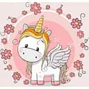 Картина за номерами ArtCraft Єдиноріжка з крилами 30x30 см (15501-AC)