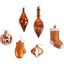 Набір новорічних прикрас 50 іграшок на ялинку помаранчевого кольору (161640)