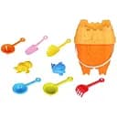 Песочный набор KZ 6445-3 для игры в песочнице с ведром, лопатками и формочками