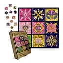 Деревянный фигурный пазл Плитка Таинственная, А5, Картонная коробка 35 элементов