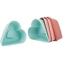 Набор силиконовых форм для кексов Mys Silicone Сердце 7 см 6 шт. в ассортименте (41076)