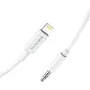 Кабель адаптер Borofone BL9 AUX to Lightning Digital Audio Conversion DAC 1 м білий