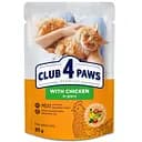 Вологий корм з куркою в соусі для дорослих котів Club 4 Paws Premium 0.085 кг