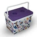 Термобокс Mazhura Kale, текстиль, 20 л, белый с фиолетовым (mz1029-3)
