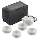 Элегантный дорожный набор для чайной церемонии UFT TSET5 White чайник и 4 пиалы