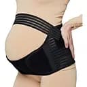 Регулируемый эластичный пояс бандаж для беременных и послеродовой XL Black (16546)