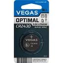 Первичный элемент питания Vegas Optimal CR2430 lithium 1 шт. (VСR-2430BL1-OP)