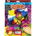 Розмальовка глітерними блискітками за номерами Danko Toys Папуга РГН-02-04 міні 20.5х26 см