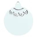 Іграшка на ялинку Mazhura Кулька, 8 см, біла (mz708531)