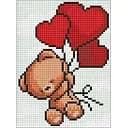 Алмазная мозаика без подрамника для детей Ideyka Очаровательный медвежонок 15х20 см AMM1033
