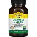 Амінокислота Country Life Chewable L-Lysine 60 жувальних таблеток