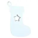 Іграшка на ялинку Mazhura Чобіт 12х8.5 см біла (mz708536)