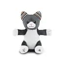 Интерактивная мягкая игрушка Zazu Котик Хлои, с хлопками и пением, англ. язык, серый (ZA-CHLOE-01)