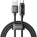 Кабель Mcdodo LED Display USB-A to USB-C 6A Data Cable 1,2 м Черный