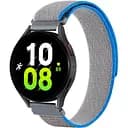 Ремешок для Samsung Galaxy Watch 4 44mm - серо-синий ширина крепления 20мм нейлоновый Watchbands NormalCloth (W45-9WB47323234)