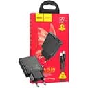 Мережевий зарядний пристрій Hoco N38 + кабель lightning