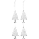 Елочные украшения J-line в форме елочки стеклянные высота 10 см 4 шт. (37310)