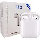 Беспроводные наушники TWS i12 с боксом для зарядки White (au044)