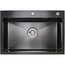 Кухонна мийка Platinum Handmade 65x45 PVD чорна (сифон круглий 3.0/0.8)