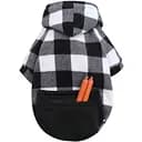 Худі Ginger для тварин L Клітинка з кишенею чорна