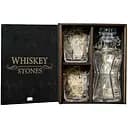 Подарунковий набір віскі Whiskey Stones №12 у дерев'яному пеналі - графин + склянки Bormioli Rocco Cassiopea